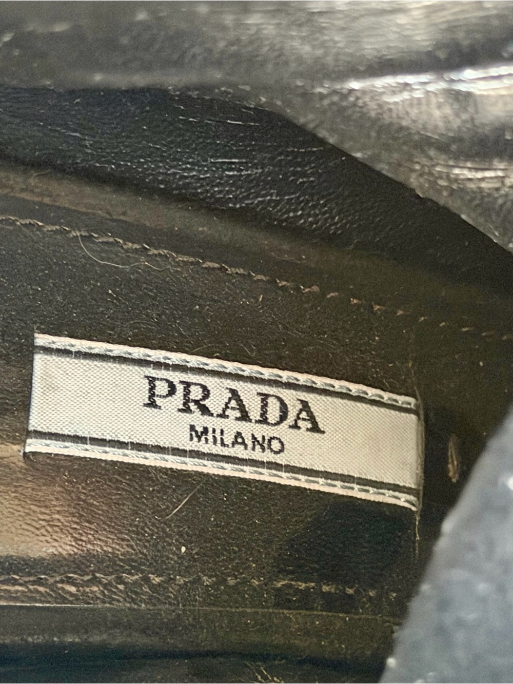 Prada Authentic Black Suede Platform Ankle Booties Women’s EU 39.5 / US 9-9.5 - Picture 10 of 15